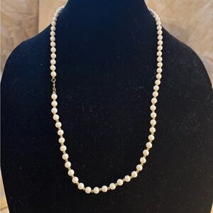 Elegant White Pearl Necklace